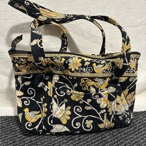 Vera Bradley Black and Gold Patterned Tote